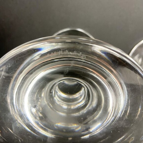 Val St Lambert Ingo Crystal Candlestick Holders set of 2 - Picture 6 of 6